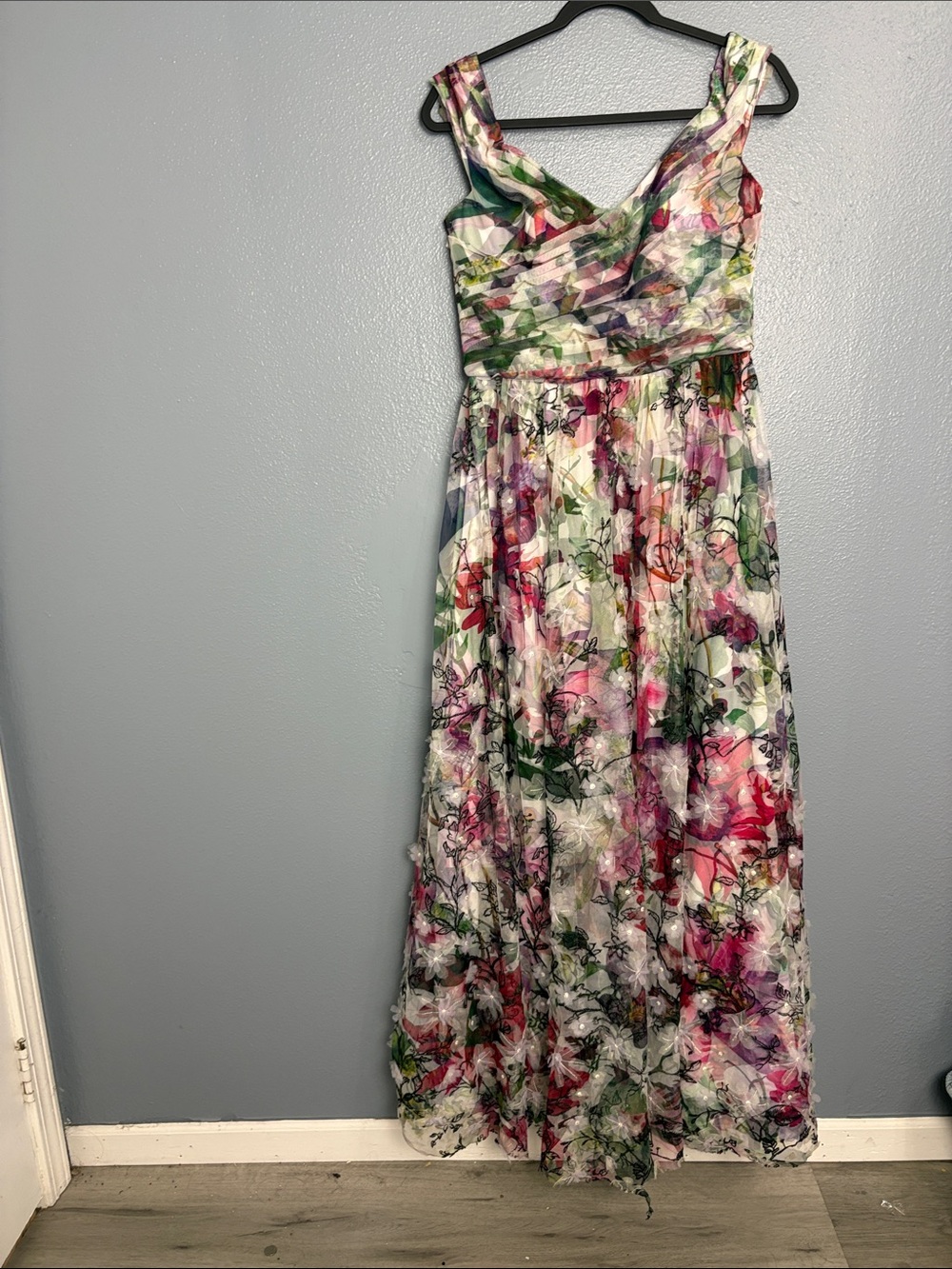 MARCHESA NOTTE Floral Sleeveless Maxi Dress - Multicolor